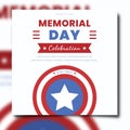 Memorial Day flyer template Royalty Free Stock Photo