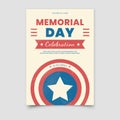 Memorial Day flyer template Royalty Free Stock Photo