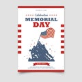 Memorial Day flyer template Royalty Free Stock Photo