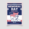Memorial Day flyer template Royalty Free Stock Photo