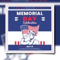 Memorial Day flyer template Royalty Free Stock Photo