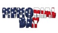 Memorial Day Graphic 003 - High Resolution USA Flag Royalty Free Stock Photo