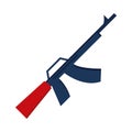 Memorial day gun military american celebration flat style icon