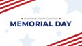 Memorial Day - Honoring All Who Served Text With Patriotic Flags Border Vector Illustration