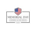 Memorial day. Honoring all who served text. Vector Royalty Free Stock Photo