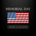 Memorial day. Honoring all who served text. Vector Royalty Free Stock Photo