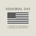 Memorial day. Honoring all who served text. Vector Royalty Free Stock Photo