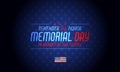 Memorial Day Illustration With American Flag. Vector Background