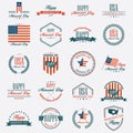 Memorial day labels. Vector illustration decorative background design