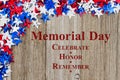 Memorial Day message with stars