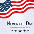 Memorial Day Poster With American Flag