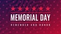 Memorial Day - Remember and Honor greeting card Royalty Free Stock Photo