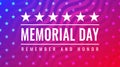 Memorial Day - Remember and Honor greeting card Royalty Free Stock Photo