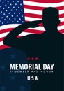 Memorial Day. Remember and Honor. USA. American Flag. Royalty Free Stock Photo