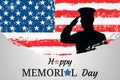 Memorial day. Remember and honor. Vector llustration for American holiday. Design template for poster, banner, flayer