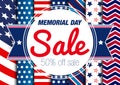 Memorial day sale banner.