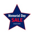 Memorial Day Sale banner template design of national flag colors.