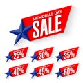 Memorial Day Sale discount labels