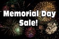 Memorial Day Sale with Fireworks Display