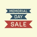 memorial day sale. Vector illustration decorative design Royalty Free Stock Photo