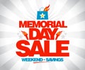 Memorial day sale weekend savings poster.