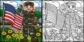 Memorial Day Saluting Soldier Illustration