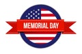 Memorial day sign seal icon illustration isolated