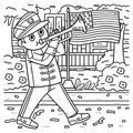 Memorial Day Soldier Playing Trumpet Coloring Page