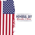 Memorial Day template card Royalty Free Stock Photo