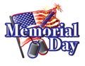 Memorial Day text Royalty Free Stock Photo