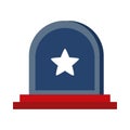 Memorial day tombstone star american celebration flat style icon