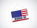 memorial day us hanging flag Royalty Free Stock Photo