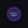 Memorial day. Vector illustration decorative background design Royalty Free Stock Photo