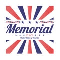 memorial day. Vector illustration decorative design Royalty Free Stock Photo