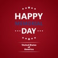 memorial day. Vector illustration decorative design Royalty Free Stock Photo