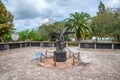 memorial of the dead slaves at Vacherie, Texas. The plantation serves nowadays as a museum to show the history of slavery and Royalty Free Stock Photo