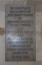 Memorial Dedicated to Thomas Becket at Canterbury Cathedral in Canterbury, Kent, England