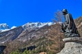 Memorial of Dr. Julius Kugy in Trenta in the Slovenian Triglav National Park, East Europe Royalty Free Stock Photo