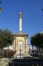 The memorial eagle statue in historical center the white city - Ostuni, Italy