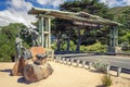 Memorial entrance to the famous Great Ocean Road in Victoria, Australia