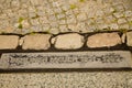 Berlin Wall, Memorial flagstones Royalty Free Stock Photo