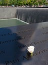 Memorial fountain to the victims of September 11, 200 Royalty Free Stock Photo