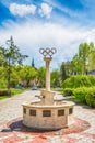 Memorial fountains for the Olympians. It is dedicated to athletes from Subotica who have won Olympic medals Royalty Free Stock Photo