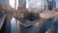 9-11 Memorial fountains at World Trade Center Manhattan New York - NEW YORK CITY, USA - APRIL 2, 2017 Royalty Free Stock Photo