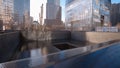 9-11 Memorial fountains at World Trade Center Manhattan New York - NEW YORK CITY, USA - APRIL 2, 2017 Royalty Free Stock Photo