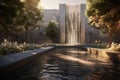 Memorial Garden with Cascading Waterfall A