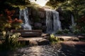 Memorial Garden with Cascading Waterfall A