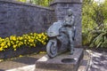 The memorial garden to the late Joey Dunlop older brother of Robert Dunlop in Ballymoney, County Antrim, Northern Ireland