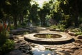 Memorial Garden with Winding Stone Path A