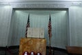 memorial hall inside the American Cemetery of Nettuno, Rome, Italy